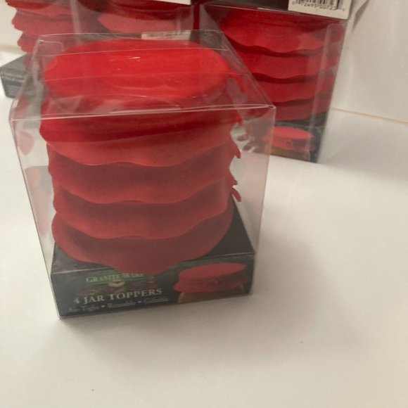 Granite Ware Silicone Canning Jar Toppers Lid Standard Red 9 Packs - Picture 10 of 13